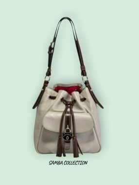 Dooney & Bourke Vintage Samba Leather Drawstring Bucket Bag